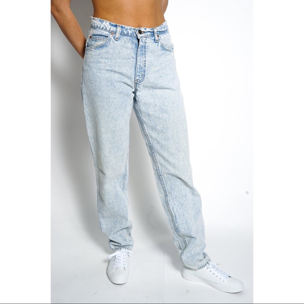 ʟᴇᴠɪs Orange Tab Acid Wash Vintage High Waisted - Picture 1 of 8